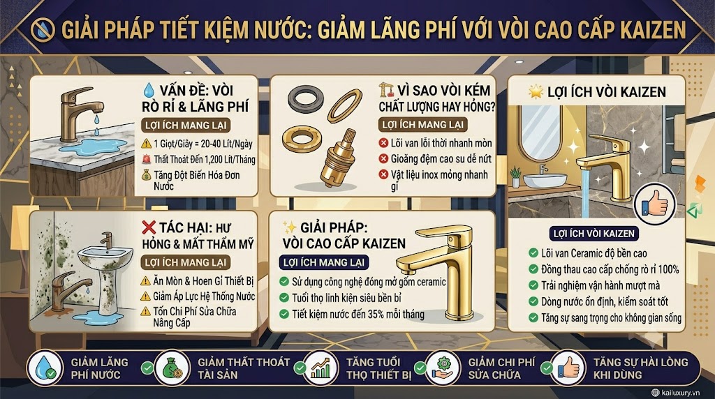 Bếp đẹp nhưng vòi nước “phèn”: mất điểm ngay